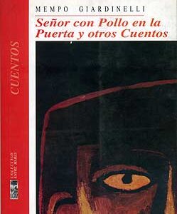 Señor con pollo en la puerta